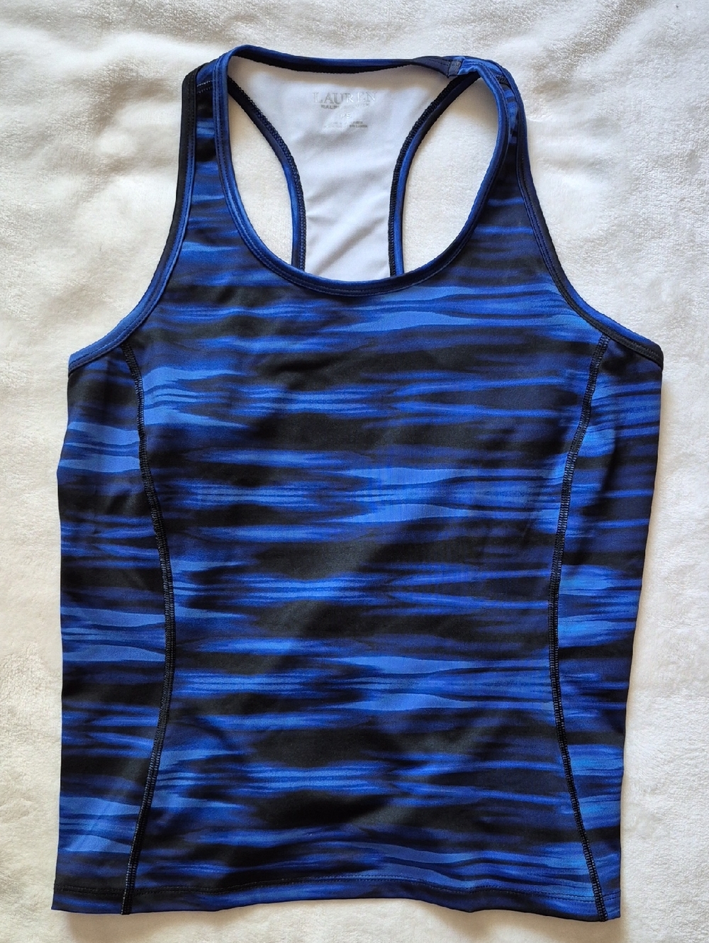 Ralph Lauren Blue and Black Striped Racerback Tank